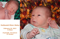 Nathaniel's birth announcement picture